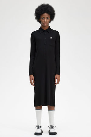 Fred Perry D6162 L/S Ribbed Dress