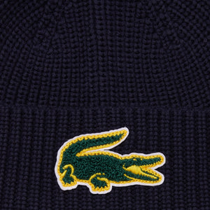 Lacoste RB6897 Kids’ Crocodile Badge Wool And Cotton Beanie