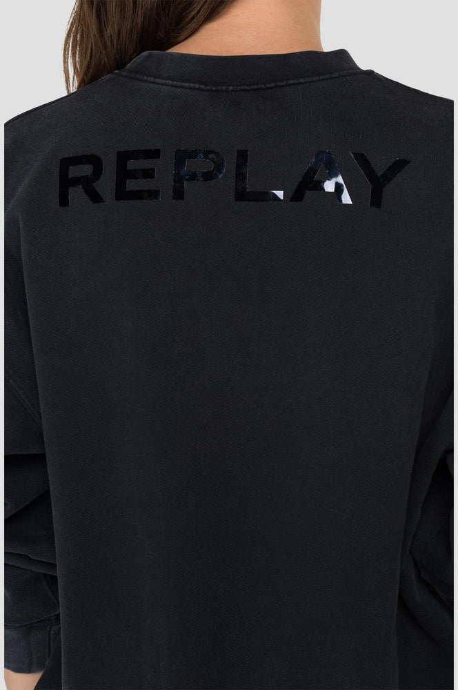 Replay W3580 crewneck sweatshirt with rhinestones
