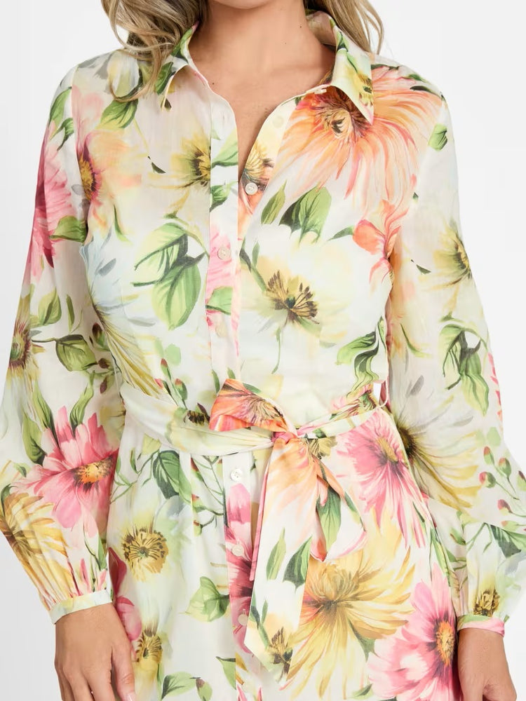 Guess LS Faith Flower Dress