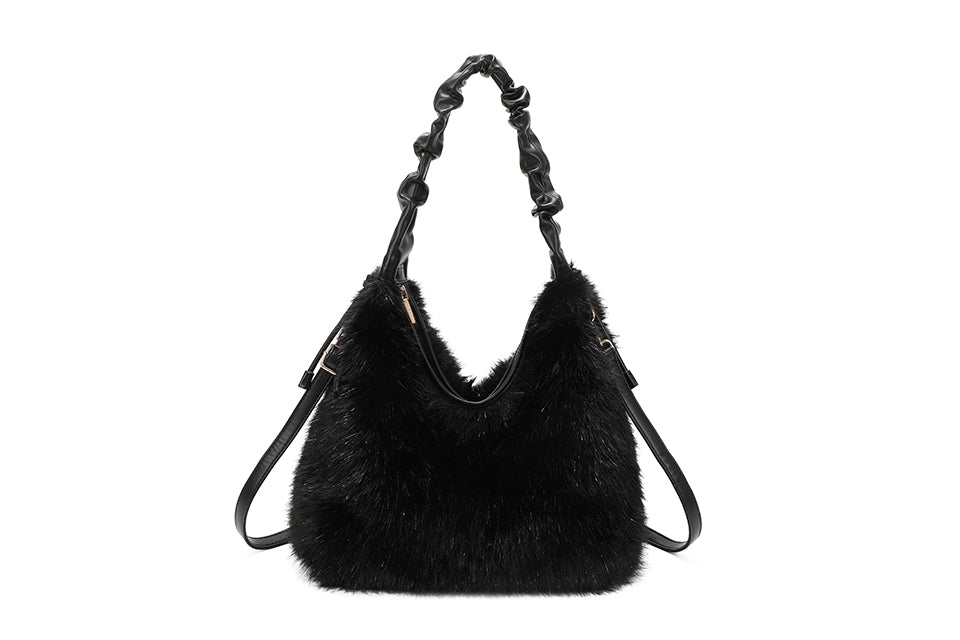 Long & Son Faux Fur Shoulder Bag