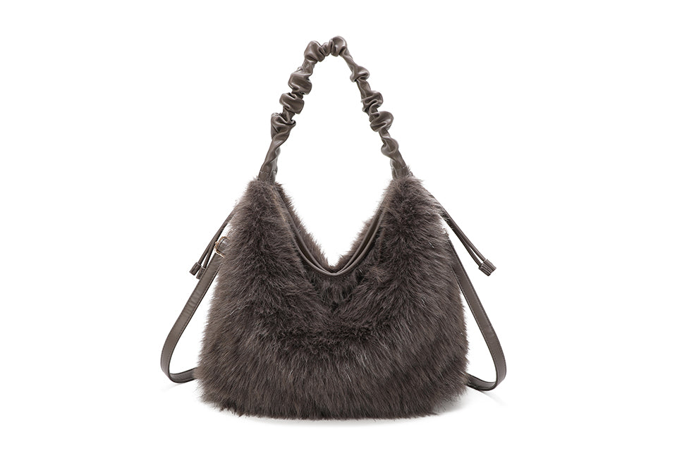 Long & Son Faux Fur Shoulder Bag