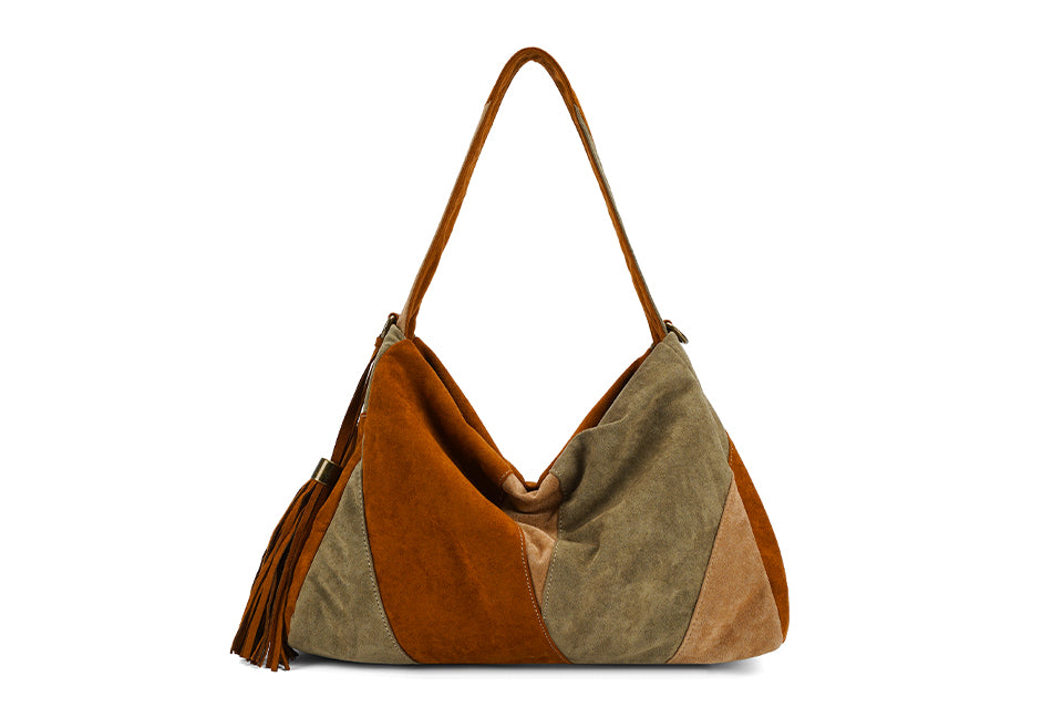 Long & Son Faux Suede Bag