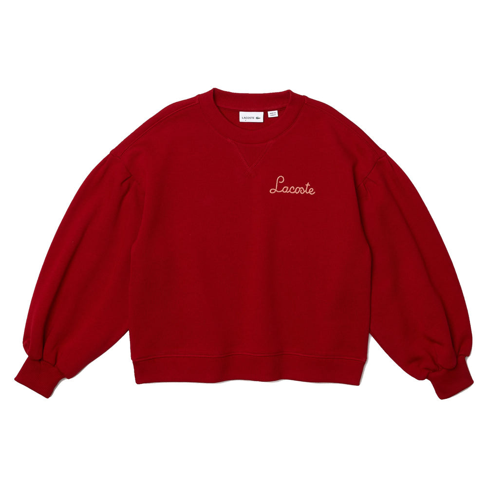 Lacoste SJ6840 Girls’ Puff Sleeved Embroidered Sweatshirt