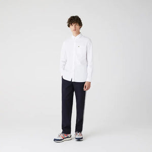 Lacoste CH5843 Slim Fit L/S Cotton Jersey Shirt, White - 44