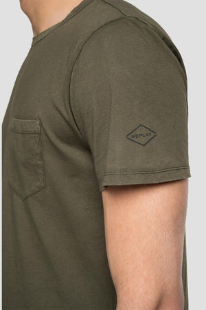 Replay M3185 Pocket T-Shirt  Crewneck t-shirt with pocket