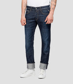 Replay Grover Stretch Selvedge Eco Edition MA972 285 780 007 Straight Jeans, Indigo