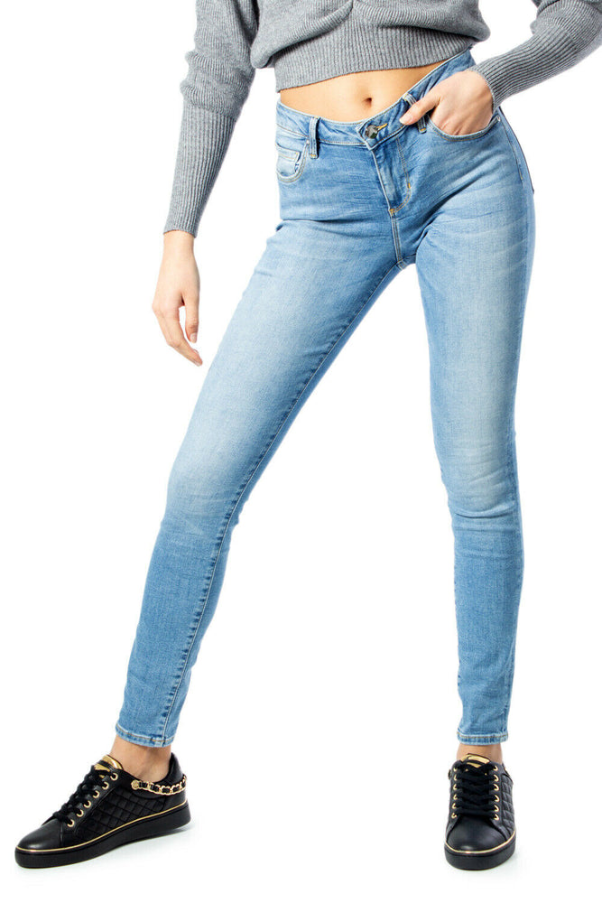 Guess Annette Skinny High Jeans, Mid Rise W01A99D38R4 Bleach Wash
