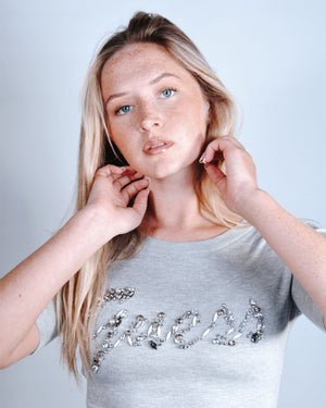
            
                Load image into Gallery viewer, Guess Edith S/S Jewel Logo Jumper
            
        
