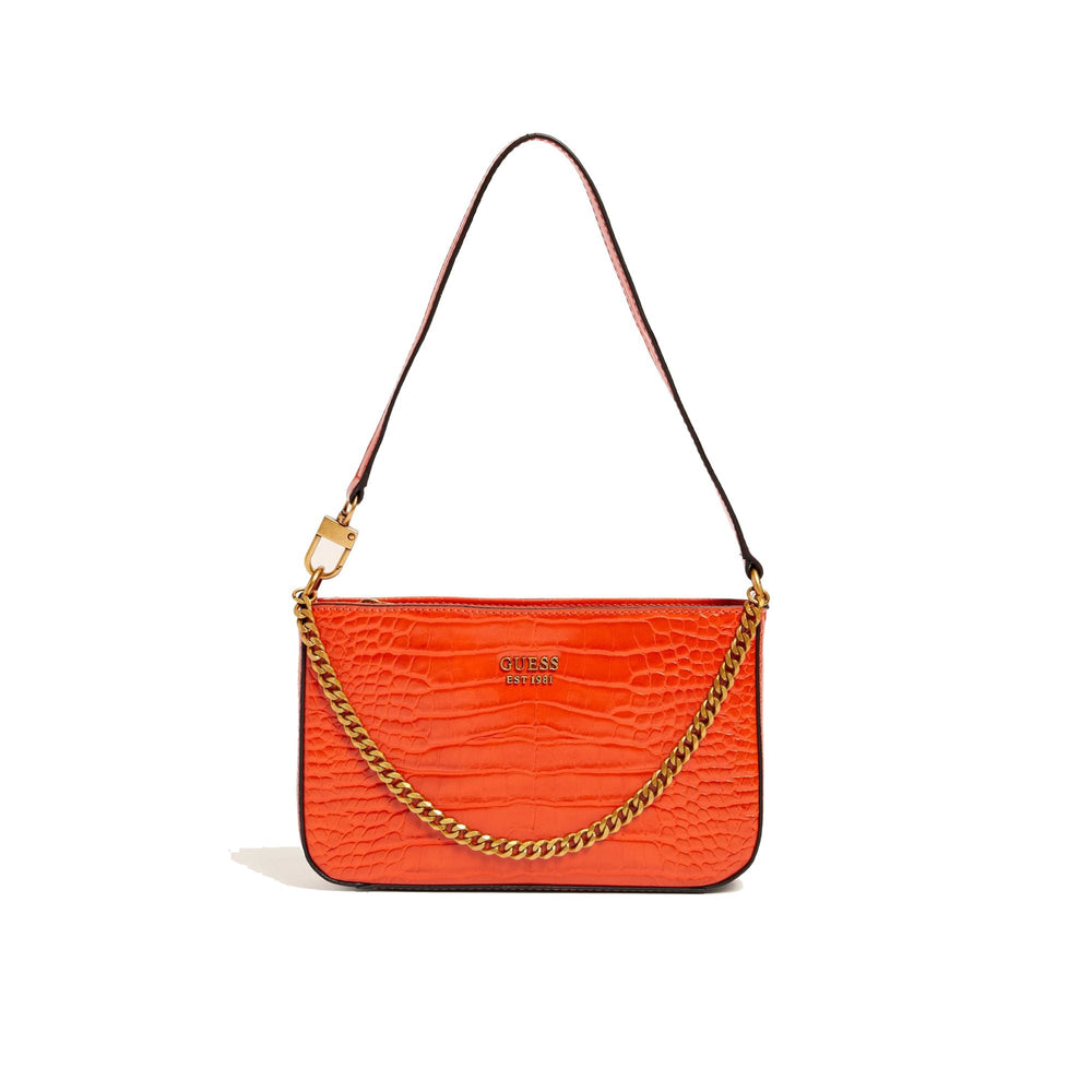 
            
                Load image into Gallery viewer, Guess Katey Croc Shoulder Bag
            
        