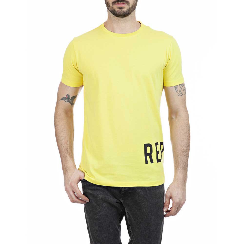 Replay M3154 Logo Print T-Shirt Yellow